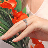 Round Halo Moissanite Wedding Set