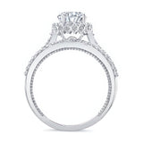 Round Halo Moissanite Wedding Set