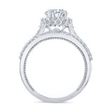 Round Halo Diamond Wedding Set
