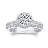 Round Halo Moissanite Wedding Set