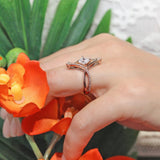 Unusual Princess Cut Engagement Ring