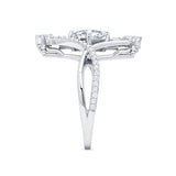 Unusual Princess Cut Engagement Ring