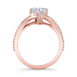 Unusual Round Moissanite Diamond Ring