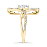 Unusual Round Diamond Ring