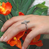 Unusual Round Moissanite Diamond Ring