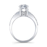 Blue Sapphire Accent Pear Shaped Ring