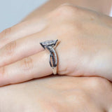 Black Diamond Accent Marquise Ring