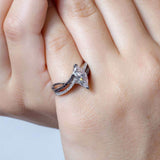 Black Diamond Accent Marquise Ring