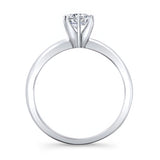 Six Prong Solitaire Moissanite Engagement Ring