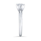 Six Prong Solitaire Moissanite Engagement Ring