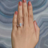 Split Shank Pear Lab Grown Diamond Engagement Ring