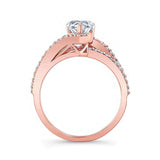 Split Shank Pear Lab Grown Diamond Engagement Ring