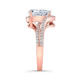 Split Shank Pear Lab Grown Diamond Engagement Ring