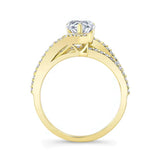 Split Shank Pear Lab Grown Diamond Engagement Ring