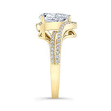 Split Shank Pear Lab Grown Diamond Engagement Ring