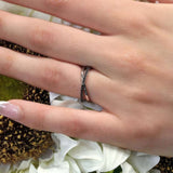 Overlap Black Diamond Promise Ring