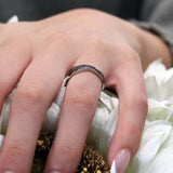 Overlap Black Diamond Promise Ring