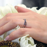Overlap Sapphire Promise Ring