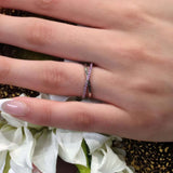 Overlap Pink Sapphire Promise Ring