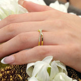 Overlap Diamond Promise Ring