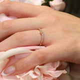 Ava Curved Diamond Promise Ring