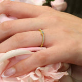 Ava Curved Diamond Promise Ring