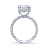 Hidden Halo Moissanite Engagement Ring