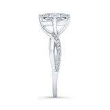 Marquise Engagement Ring With Twisted Band