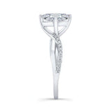 Marquise Engagement Ring With Twisted Band