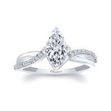 Marquise Engagement Ring With Twisted Band