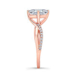 Marquise Engagement Ring With Twisted Band
