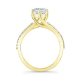 Marquise Engagement Ring With Twisted Band