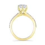 Marquise Engagement Ring With Twisted Band