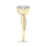 Marquise Engagement Ring With Twisted Band