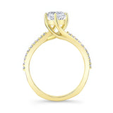 Pear Shaped Engagement Ring With Twisted Band