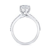 Pear Shaped Engagement Ring With Twisted Band