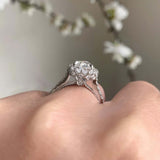 2 Carat Pear Shaped Moissanite Halo Ring