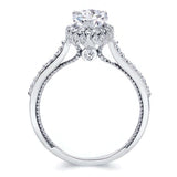 2 Carat Pear Shaped Moissanite Halo Ring