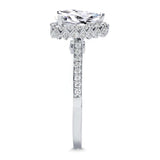 2 Carat Pear Shaped Moissanite Halo Ring