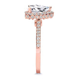 2 Carat Pear Shaped Moissanite Halo Ring