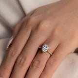 Pear Shaped Halo Moissanite Ring