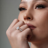 Pear Shaped Halo Ring