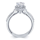 Pear Shaped Moissanite Halo Ring Set