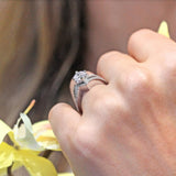 Moissanite Split Shank Wedding Set
