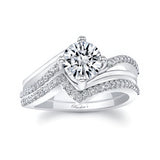 Moissanite Split Shank Wedding Set