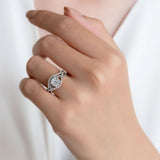 Moissanite Criss Cross Ring Set