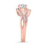 Moissanite Criss Cross Ring Set