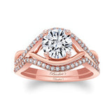Moissanite Criss Cross Ring Set