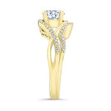 Moissanite Criss Cross Ring Set