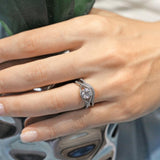 Moissanite Criss Cross Ring Set
